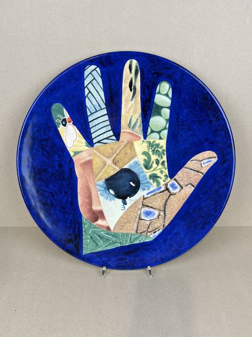 BLUE HAND DIAMETER 38cm