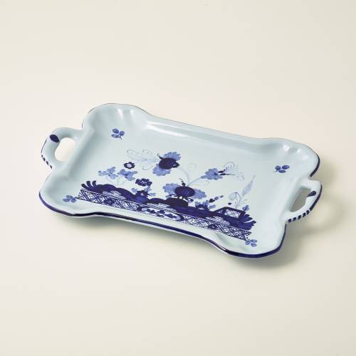 Rectangular tray with small handles, 24 x 13.5 cm
