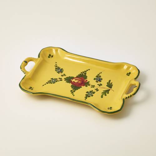 Rectangular tray with small handles, 24 x 13.5 cm