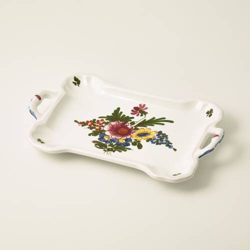 Rectangular tray with small handles, 24 x 13.5 cm