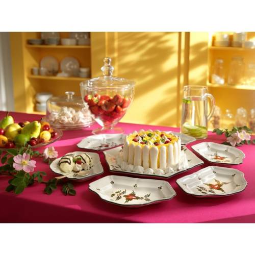 SERVIZIO DA DESSERT BIANCO FIORE X12 PERSONE
