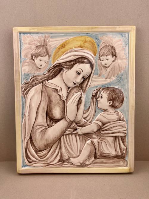 Madonna with Child (Desiderio da Settignano). Dimensions: 40.7 x 33.3 x 3.2 cm.