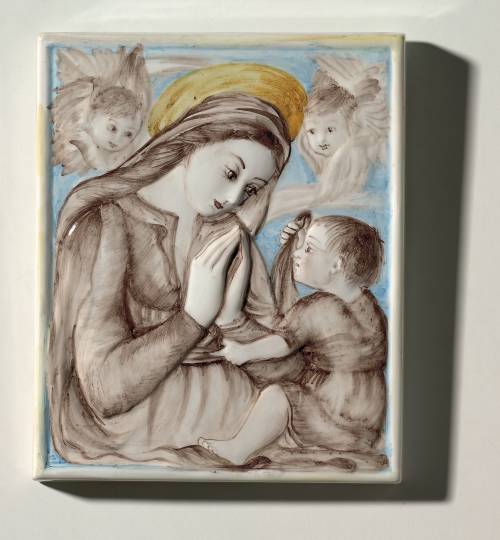 M.col Bambino Desiderio da Settignano. Dimensioni: 21 ,7 x 26,5 x 2,5 cm. 