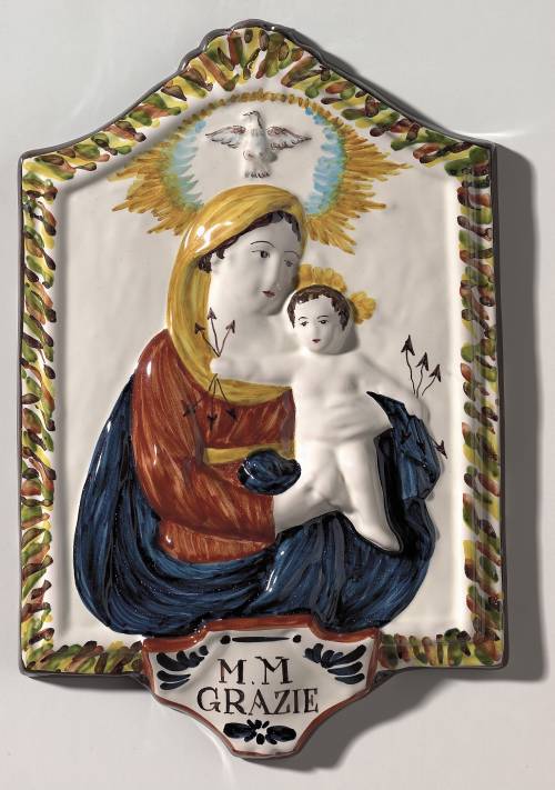 Maria Mater Grazie. Dimensioni: 22,8 x 34,2 x 2,8 cm.