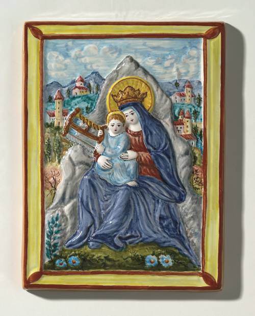Beata Vergine delle Grazie di Stuffione. Dimensioni: 21 x 27,5 x 2,4 cm.