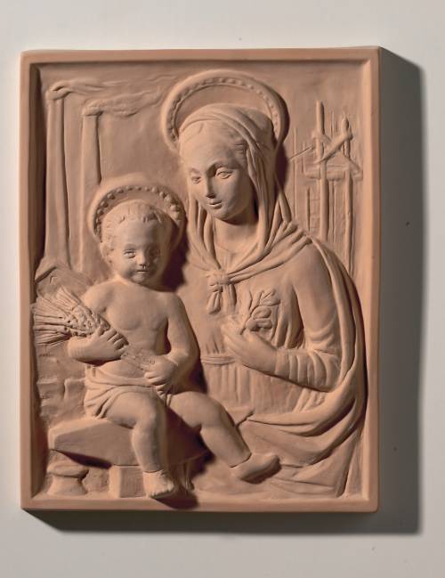 Our Lady of Labour. Dimensions: 39 x 50 x 7.4 cm.