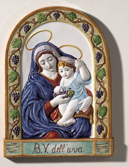 Madonna dell'Uva. Dimensioni: 48,5 x 66 x 8 cm. 