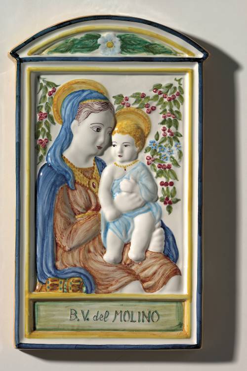 Madonna del Mulino di Lugo. Dimensioni: 26,5 x 38 x 3,6 cm.
