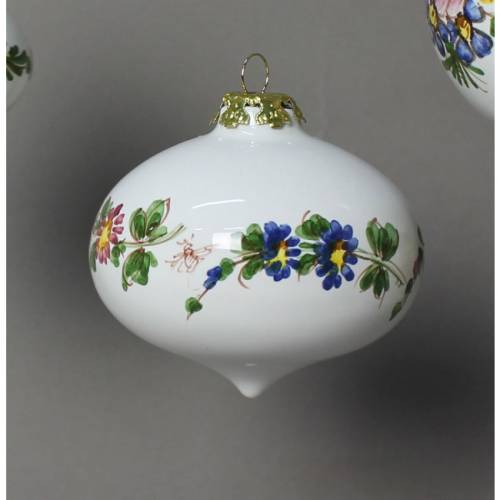 Christmas Bauble with Mazzetto decoration.