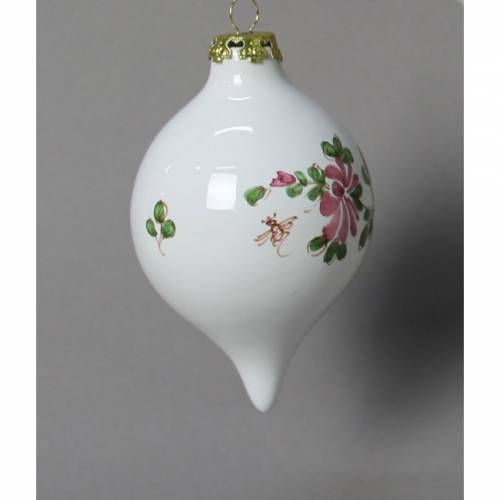 Christmas Bauble with Bouquet decoration.
